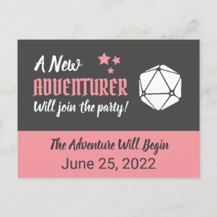 Tabletop RPG Pink Pregnancy Announcement
