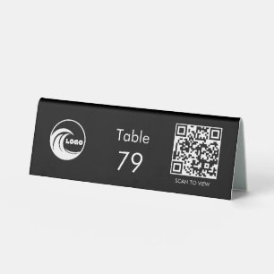 Tabletop Signs QR Code Restaurant Table Number