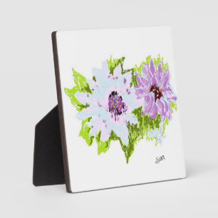 Tabletop W/Canvas : Perennial -Plant Plaque