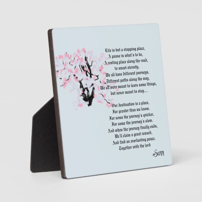 Tabletop W/Canvas :  Tree Of Life Plaque (Front)