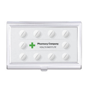 Tablets Pills Box Professional Medical Cross Business Card Holder