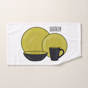 Tableware set cartoon illustration