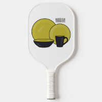 Tableware set cartoon illustration 