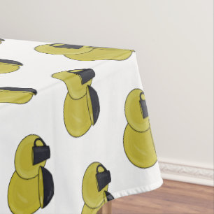 Tableware set cartoon illustration  tablecloth