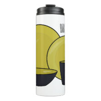 Tableware set cartoon illustration