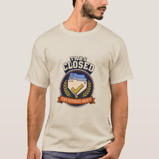 Tabs Closed Retro Browser Humour Badge T-Shirt