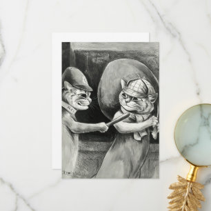 Tabs Pawnbroker by Louis Wain Thank You Card