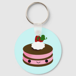 Tabu Japan Cake Line- Pink Key Ring