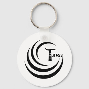 Tabu T Logo Large Black colour Key Ring