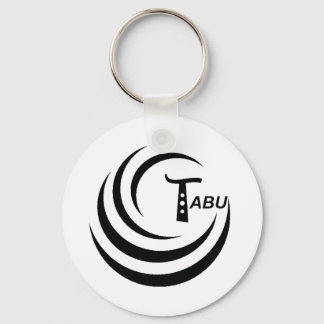 Tabu T Logo Large Black colour Key Ring