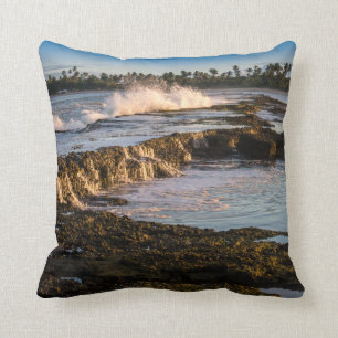 Tabuba Beach: Breaking Waves On The Reefs Cushion