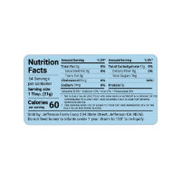 Tabular Honey Nutrition Facts Cornflower Blue