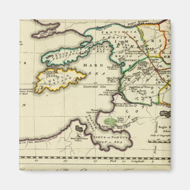 Tabularum geographicarum specimen World Map Magnet (Front)