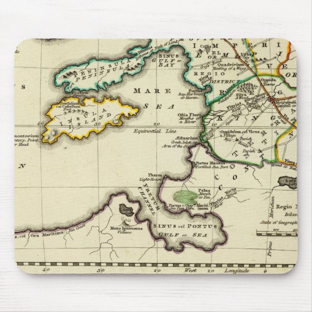 Tabularum geographicarum specimen World Map Mouse Mat (Front)