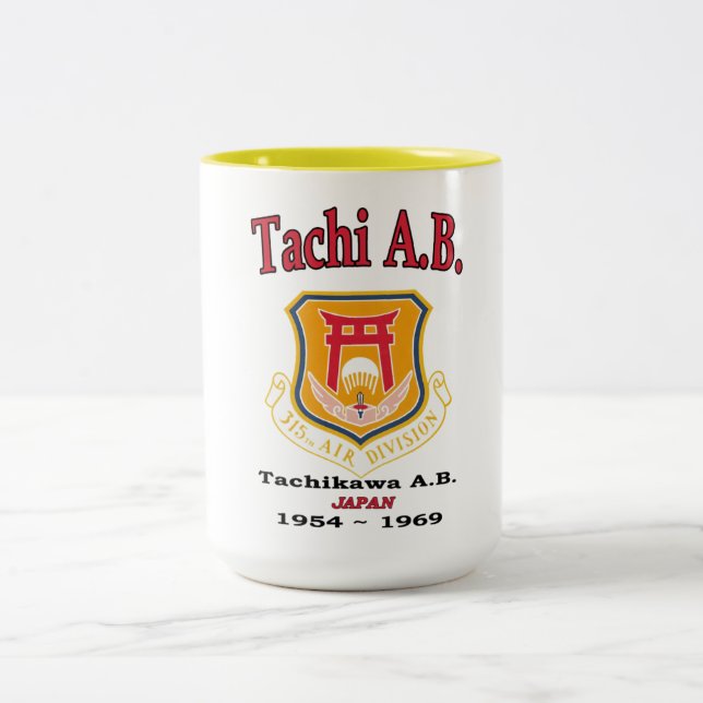 Tachi Air Base Japan 315th A.D. Two-Tone Coffee Mug (Center)