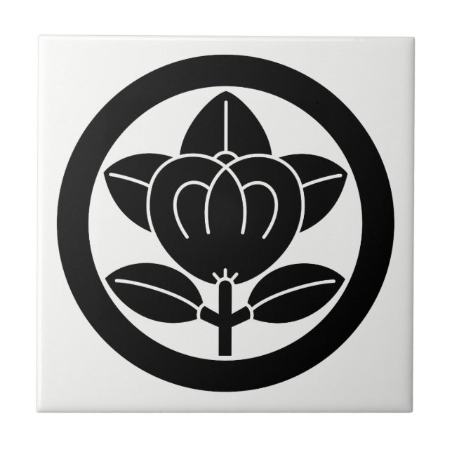 Tachibana in a circle (Rokutsuwari Drawing) Tile (Front)