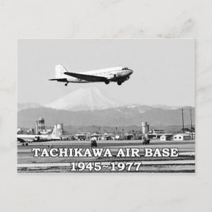 tachikawa air base japan 1945-1977 postcard
