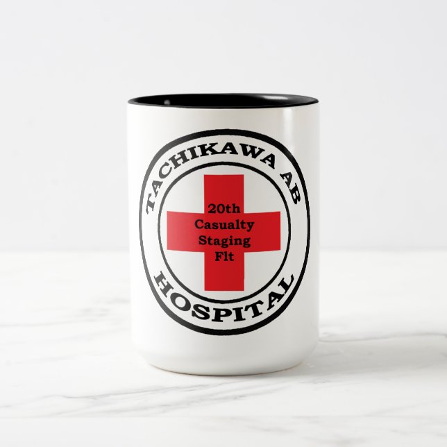 Tachikawa Air Base Japan HOSPITAL Two-Tone Coffee Mug (Center)