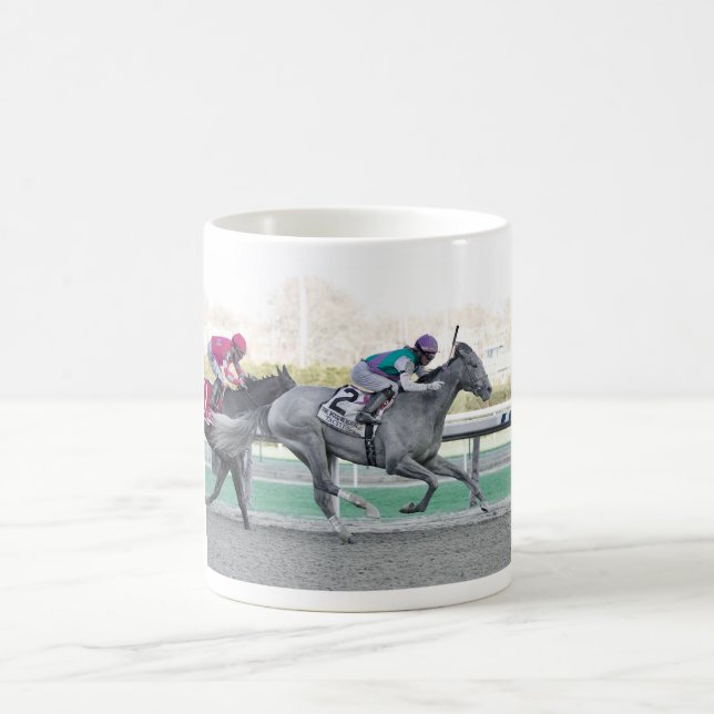 Tacitus Winning the Wood Memorial Stakes Coffee Mug (Center)