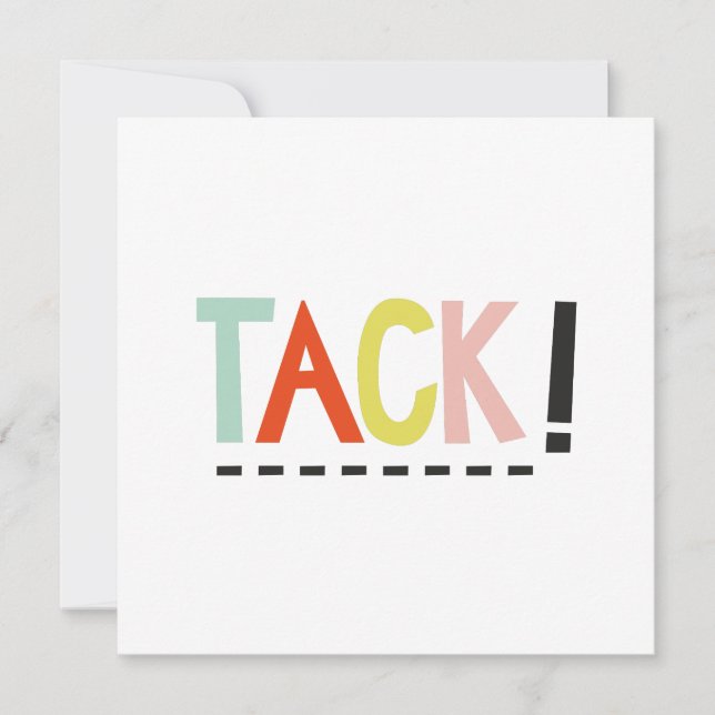 TACK! Colours Flat Greeting Card (Front)