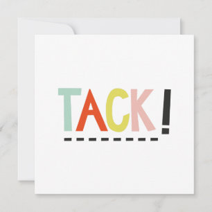 TACK! Colours Flat Greeting Card