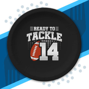 Tackle 14th Birthday 14 Years Couples Anniversary Paper Plate