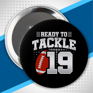 Tackle 19th Birthday 19 Years Couples Anniversary 10 Cm Round Badge