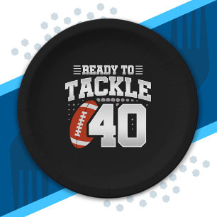 Tackle 40th Birthday 40 Years Couples Anniversary Paper Plate