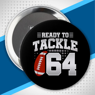 Tackle 64th Birthday 64 Years Couples Anniversary 10 Cm Round Badge