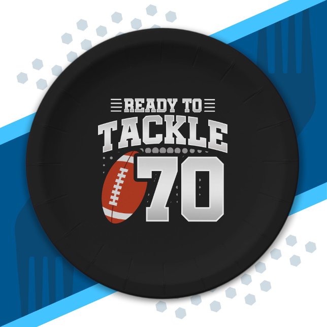Tackle 70th Birthday 70 Years Couples Anniversary Paper Plate (Creator Uploaded)