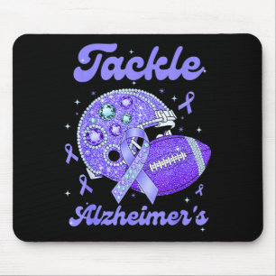 Tackle alzheimers fight end support wear purple mouse mat