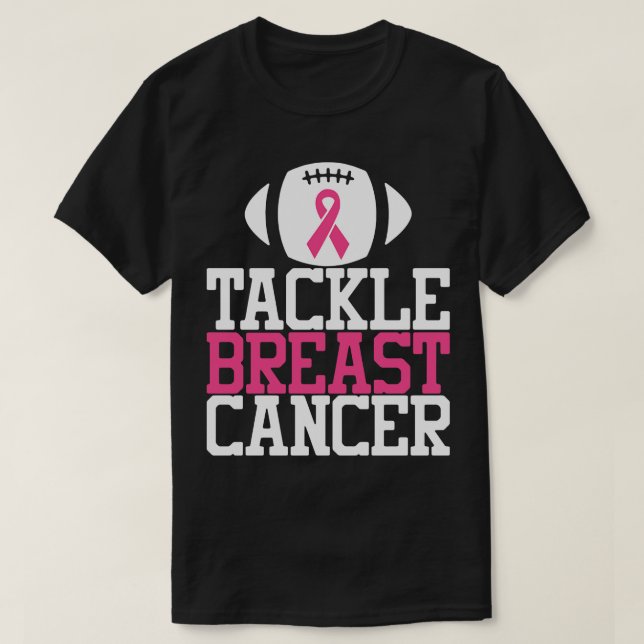Tackle American Pink Ribbon Support Women T-Shirt (Design Front)