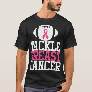 Tackle American Pink Ribbon Support Women T-Shirt