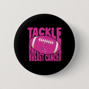 Tackle Breast Cancer American Football Awareness F 6 Cm Round Badge