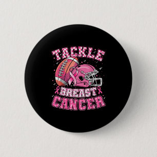Tackle Breast Cancer Awareness American Football M 6 Cm Round Badge