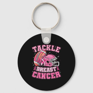 Tackle Breast Cancer Awareness American Football M Key Ring