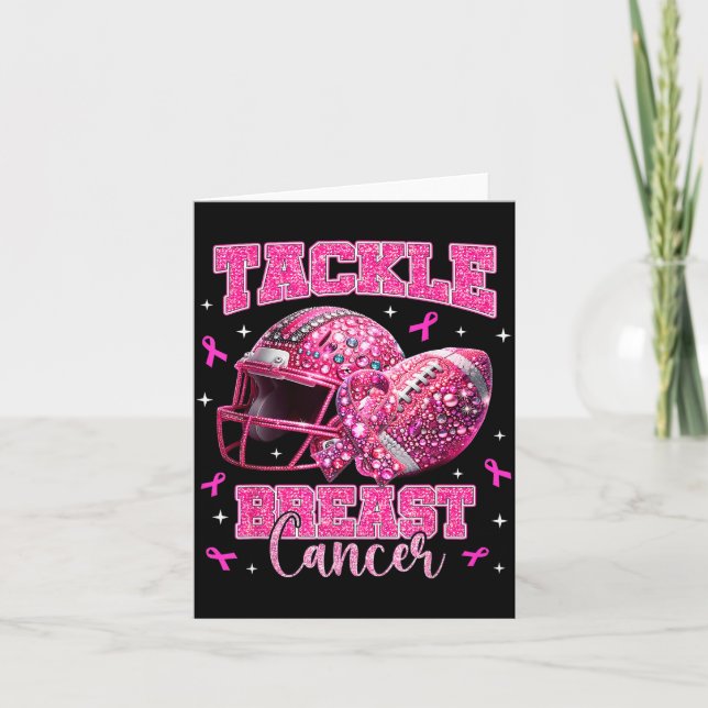 Tackle Breast Cancer Awareness American Football N Card (Front)