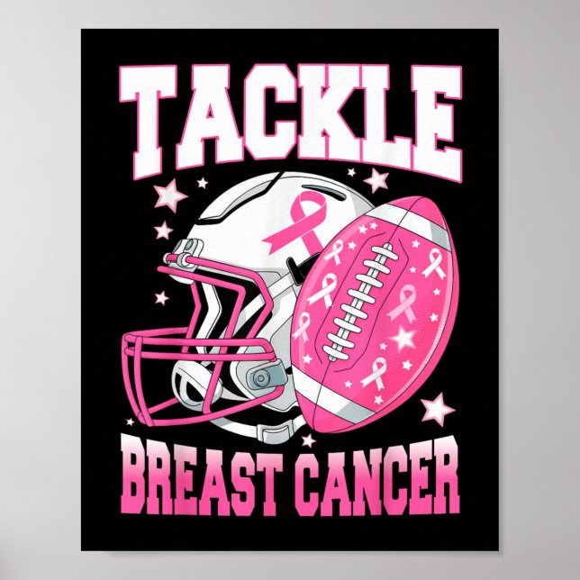 Tackle Breast Cancer Awareness American Football P Poster (Front)