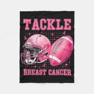 Tackle Breast Cancer Awareness American Footll Wom Fleece Blanket