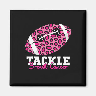 Tackle Breast Cancer Awareness Footll Pink Ribbon Magnet
