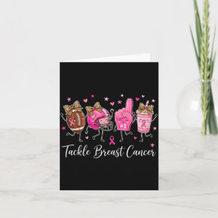 Tackle breast cancer awareness month football mum card