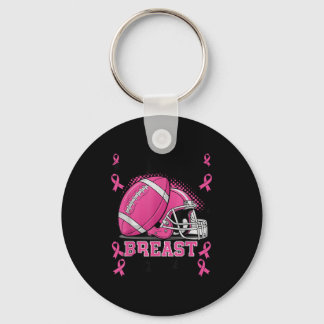 Tackle Breast Cancer Awareness Nk Ribbon Football  Key Ring