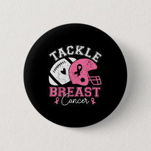 Tackle Breast Cancer Awareness Pink Ribbon America 6 Cm Round Badge