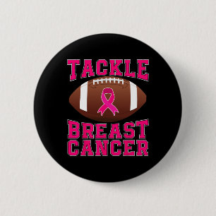 Tackle Breast Cancer Awareness Pink Ribbon Awarene 6 Cm Round Badge