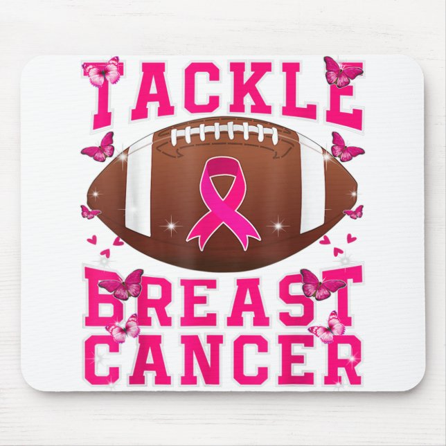 Tackle Breast Cancer Awareness Pink Ribbon Awarene Mouse Mat (Front)