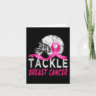 Tackle Breast Cancer Awareness Survivor Football O Card