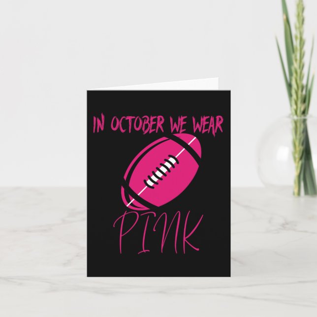 Tackle Breast Cancer Awareness Survivor Football O Card (Front)
