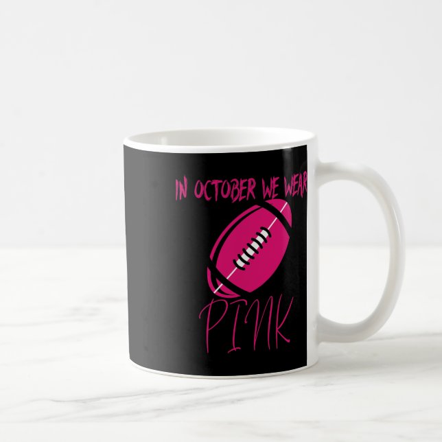 Tackle Breast Cancer Awareness Survivor Football O Coffee Mug (Right)