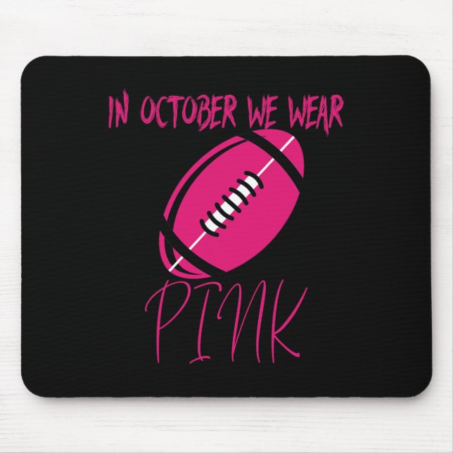 Tackle Breast Cancer Awareness Survivor Football O Mouse Mat (Front)