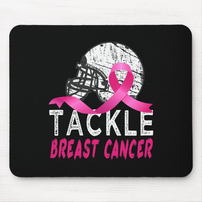 Tackle Breast Cancer Awareness Survivor Football O Mouse Mat (Front)